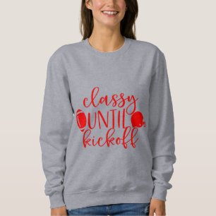 Sweatshirt classe de football rouge jusqu'au coup d'envoi des