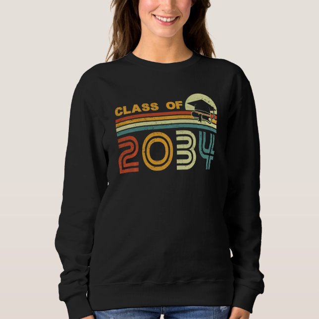 Sweatshirt Classe Drôle De 2034 Croissance Avec Moi Maternell (Devant)