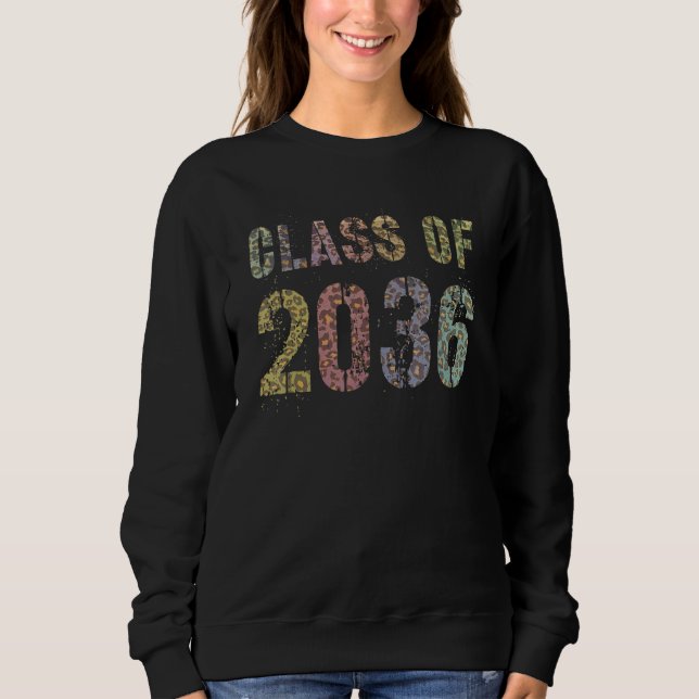 Sweatshirt Classe Empreinte de léopard De 2036 Future Graduat (Devant)