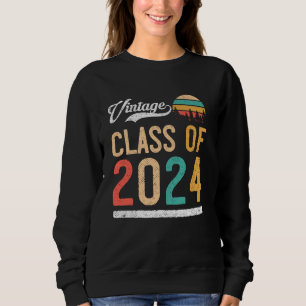 Sweatshirt Classe vintage de 2024 Lycée ou College Gradu