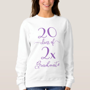 Sweatshirt Classe Violet Script De 2024 Graduate