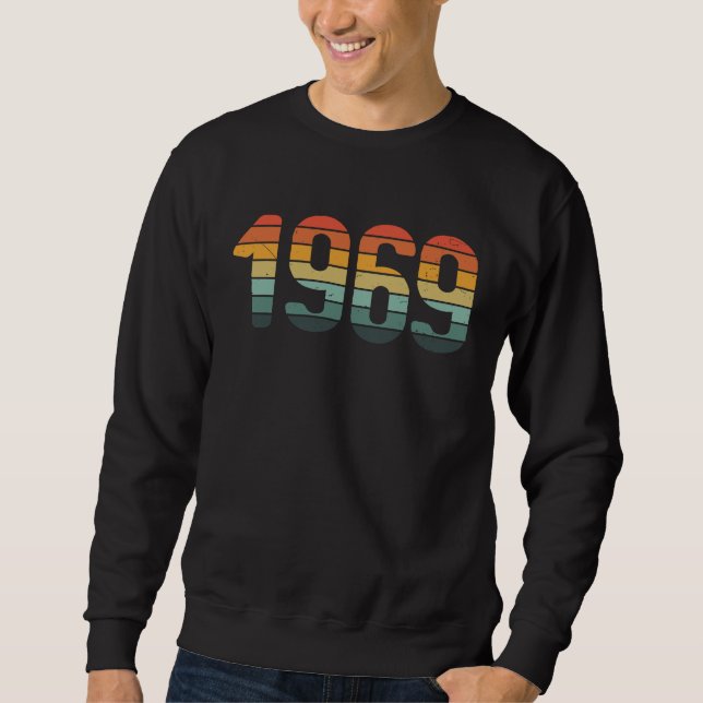 Sweatshirt Classic 1969  BDay Vintage Sunset (Devant)
