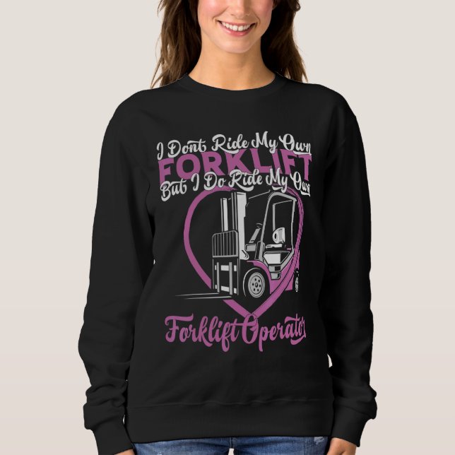 Sweatshirt Classic Forklifter Cool Construction Worker Forkli (Devant)
