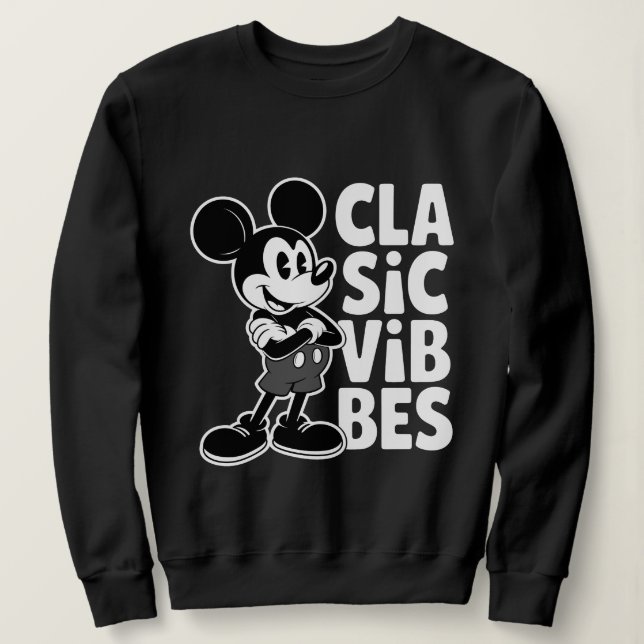 Sweatshirt Classic Vibes Retro Cartoon Mouse T-Shirt Design,  (Design devant)