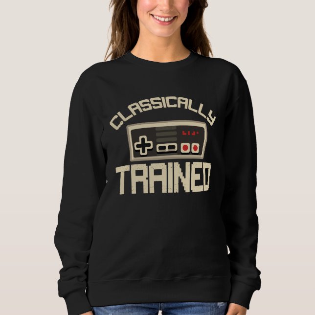 Sweatshirt Classically Trained Video Game Retro Vintage Distr (Devant)