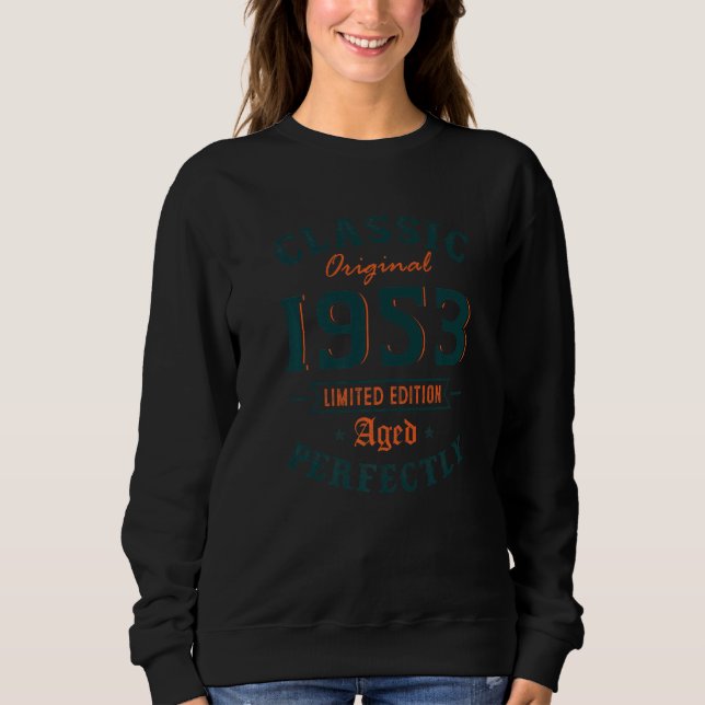 Sweatshirt Classique de 70 ans 1953 Hommes Femmes 70e anniver (Devant)