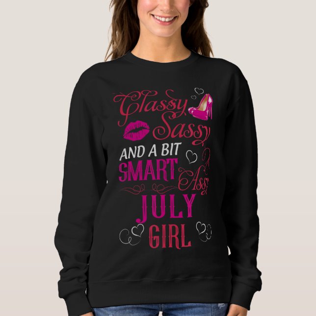 Sweatshirt Classy Sassy Et Un Peu Smart Assy Juillet Fille (Devant)