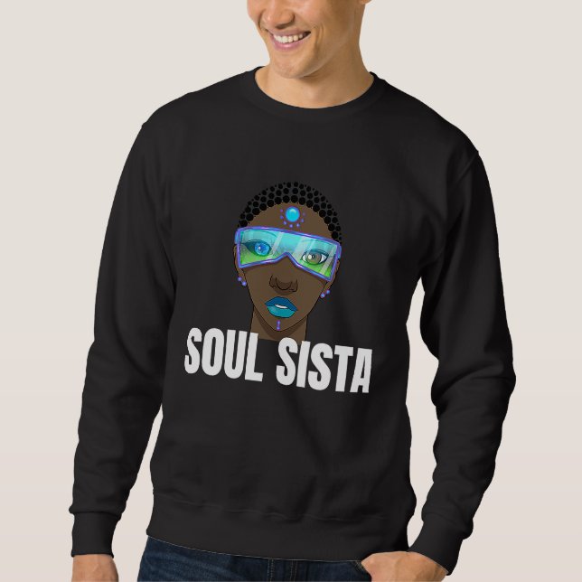 Sweatshirt Classy Womens African Head Wrap Black Pride  Soul  (Devant)