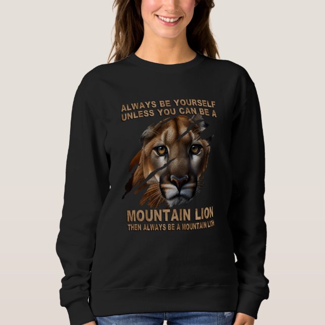 Sweatshirt Claws Scratch Ripping Cougar Mountain Lion (Devant)