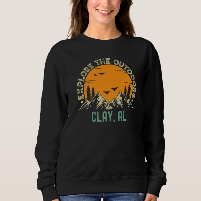 Sweatshirt Clay Alabama  Découvrez le plein air (Devant)