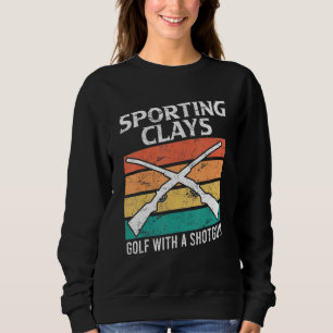 Sweatshirt Clay Pigeon Tirer Golf avec Shotgun