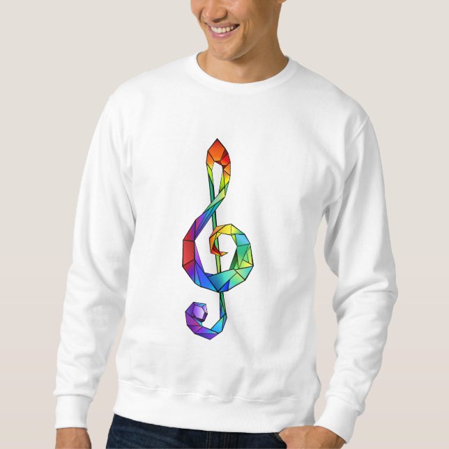 Sweatshirt Clé de musique arc-en-ciel (Devant)