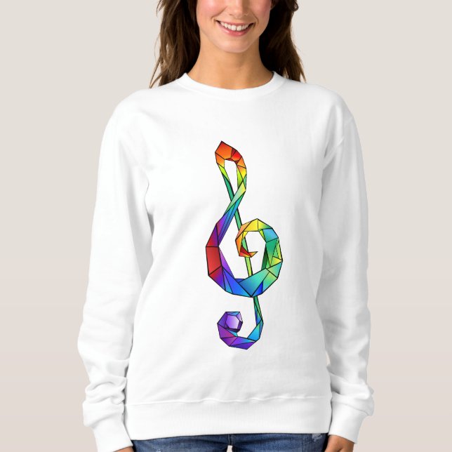 Sweatshirt Clé de musique arc-en-ciel (Devant)