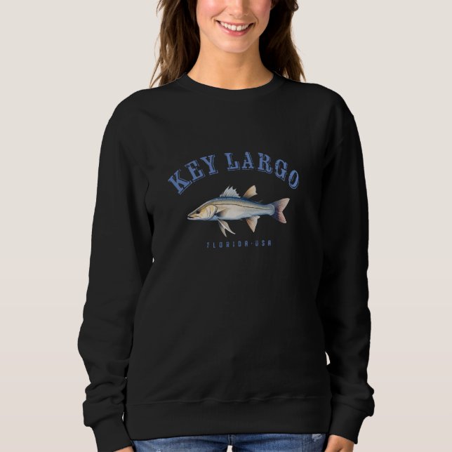 Sweatshirt Clé Largo Floride Keys Snook Conception de pêche (Devant)