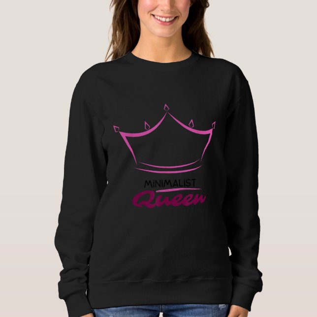 Sweatshirt Clean Girl Aesthetic Minimalist Queen Crown (Devant)