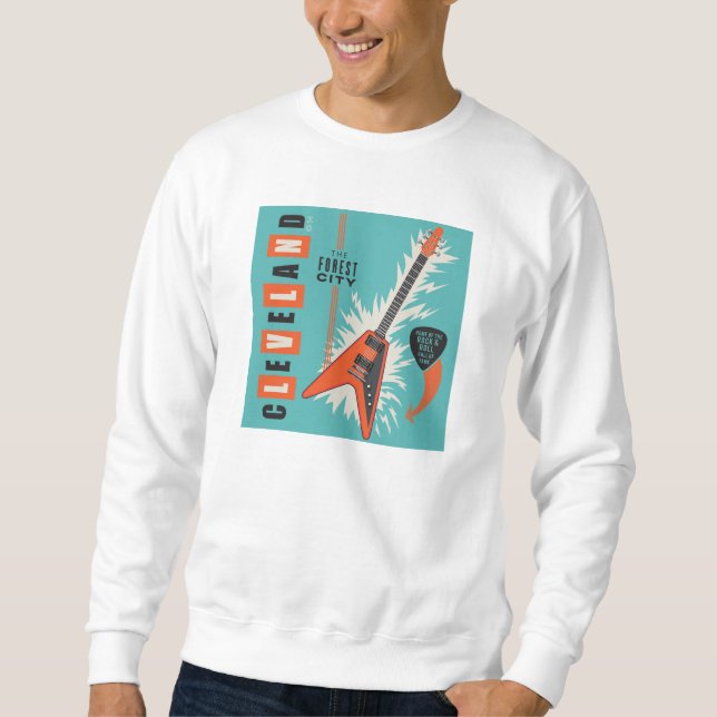 Sweatshirt Cleveland Ohio | Guitare électrique (Devant)