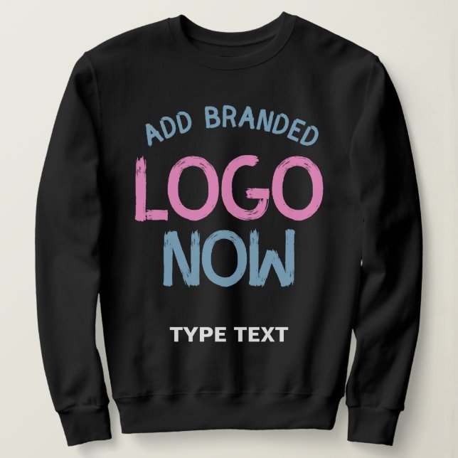 SWEATSHIRT CLIENT SIMPLE CONTEMPORAIN PROPRE NOIR MODE (Design devant)