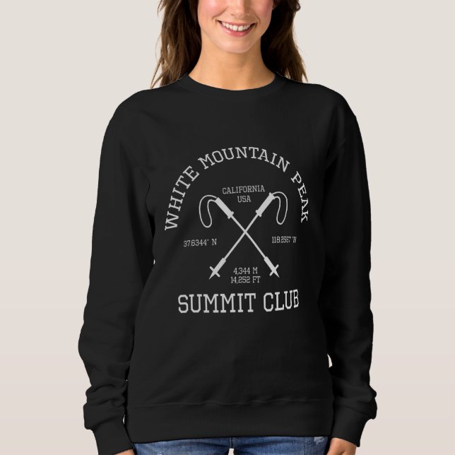 Sweatshirt Climbed White Mountain Peak Summit Club Hike Calif (Devant)