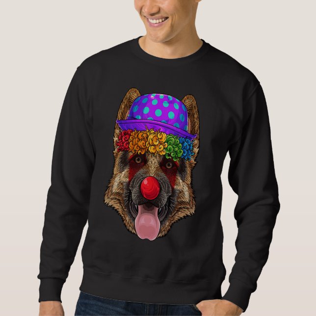 Sweatshirt Clown German Shepherd Circus Carnival Costume Part (Devant)