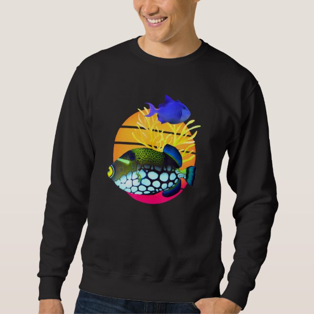 Sweatshirt Clown Trigger Niger Trigger Poisson Agressive Salt (Devant)