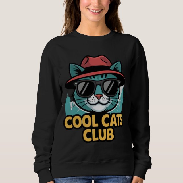 Sweatshirt Club Cool Cats – Édition Hip Hop (Devant)