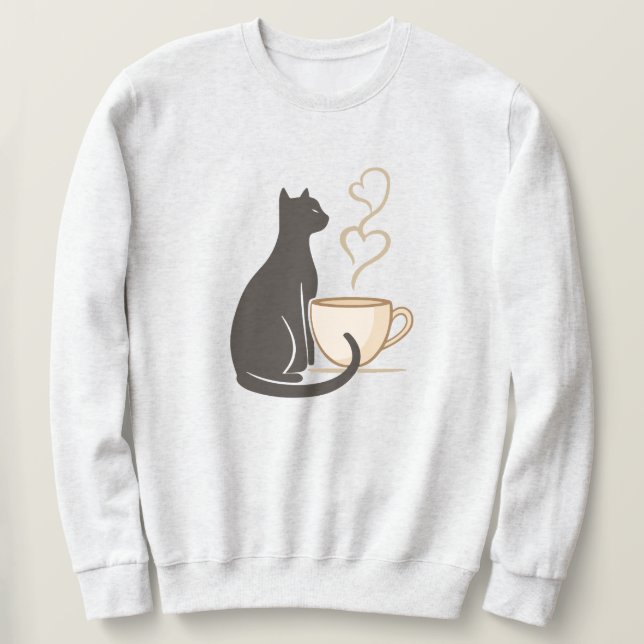 Sweatshirt Club de Café Chat Noir (Design devant)