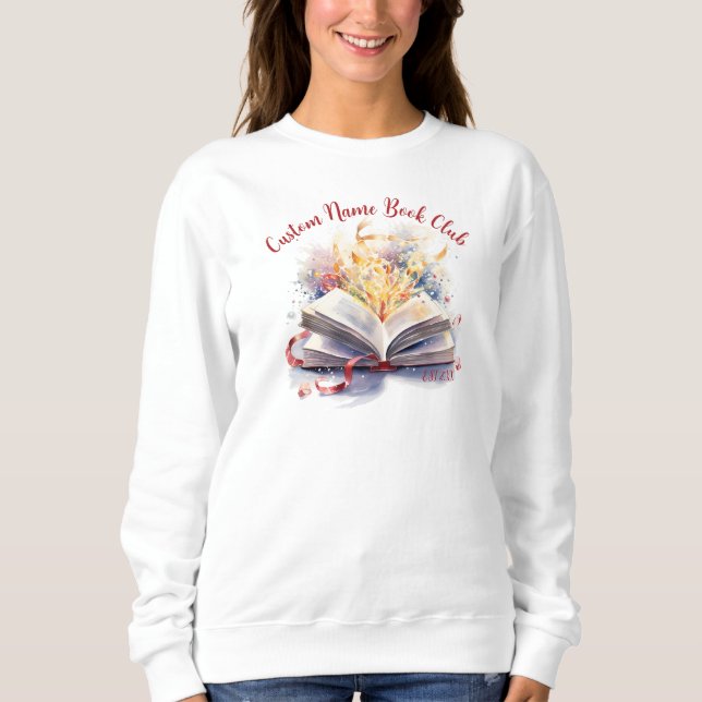 Sweatshirt Club de lecture de livre de vacances (Devant)