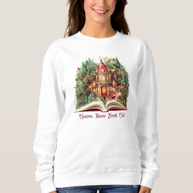 Sweatshirt Club de lecture de Noël festif (Devant)