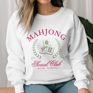 Sweatshirt Club social de Mahjong personnalisé
