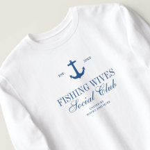 Club social des épouses de pêche personnalisé écri