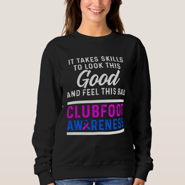 Sweatshirt Clubfoot Awareness Warrior Feel CTEV TEV Survivor (Devant)