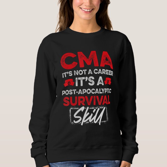 Sweatshirt Cma Certified Médicale Assistant Exercice Vie Assi (Devant)