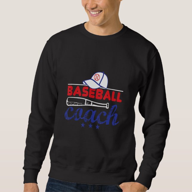 Sweatshirt Coach Baseball Joueur Baseball (Devant)