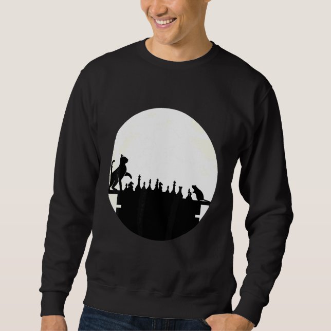 Sweatshirt Coach D'Échecs Pour Hommes Vêtements Souris Chat L (Devant)