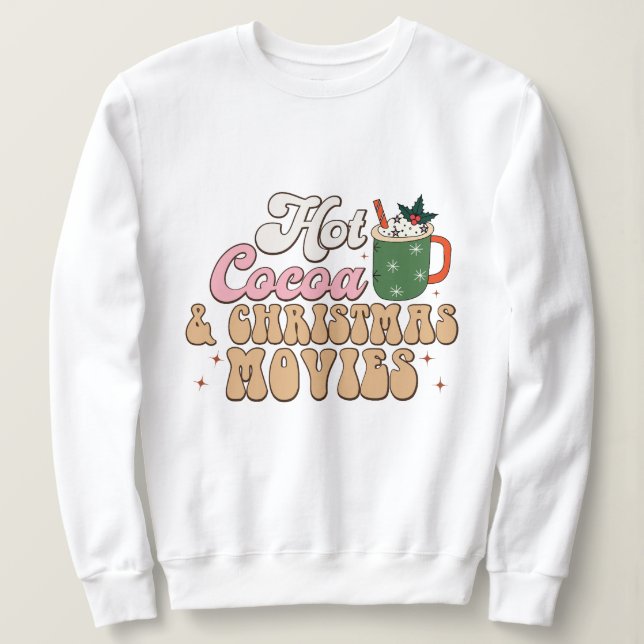 Sweatshirt Coca chaud et films de noël (Design devant)