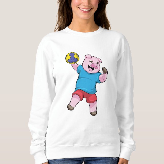 Sweatshirt Cochon à Handball Sports (Devant)
