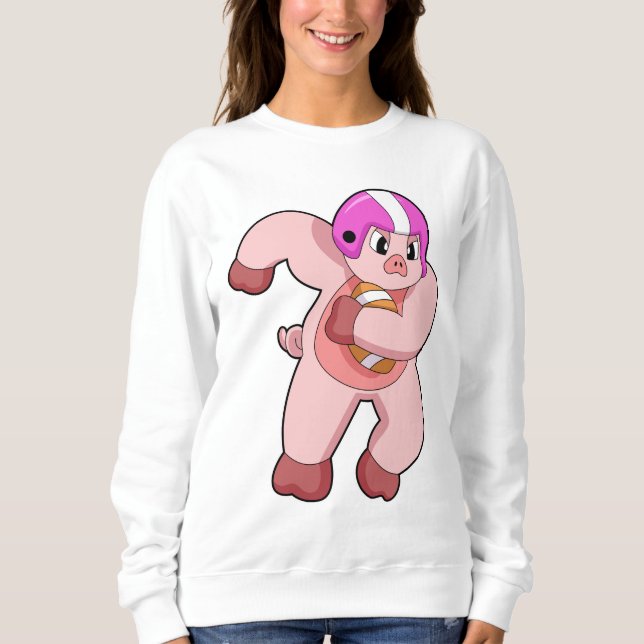 Sweatshirt Cochon de football (Devant)