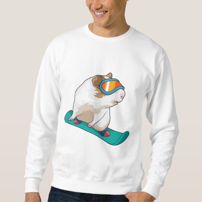 Sweatshirt Cochon de Guinée Snowboard Snowboard (Devant)