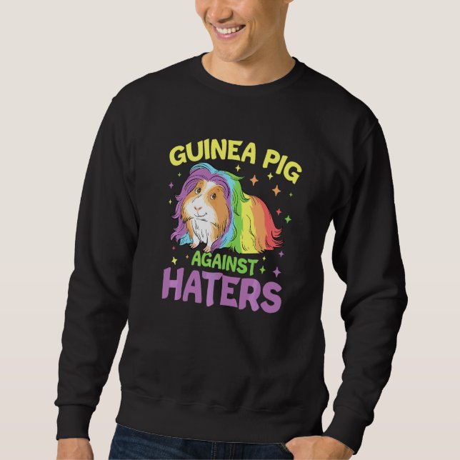 Sweatshirt Cochon d'Inde Contre les Détesteurs (Devant)
