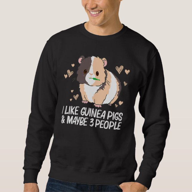 Sweatshirt Cochon d'Inde Cool Pour Hommes Femmes Wheek Fluffy (Devant)