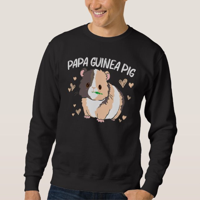 Sweatshirt Cochon d'Inde Cool Pour Hommes Papa Wheek Fluffy C (Devant)