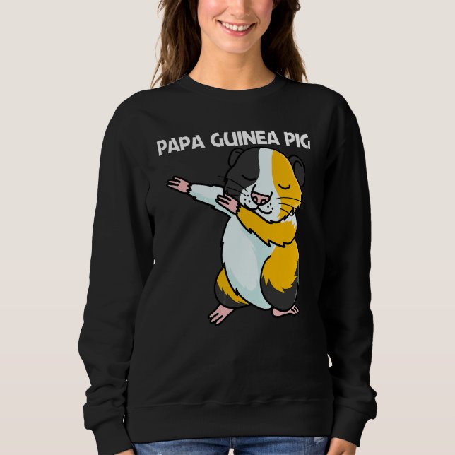Sweatshirt Cochon d'Inde mignon pour homme Papa Animal de com (Devant)