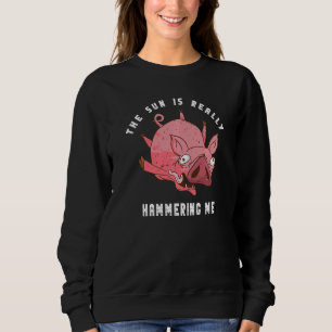 Sweatshirt Cochon Du Désert Le Soleil Est Chaleur Chauffé Cut