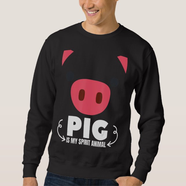 Sweatshirt Cochon Est Mon Esprit Animal Chiens Garçons Filles (Devant)