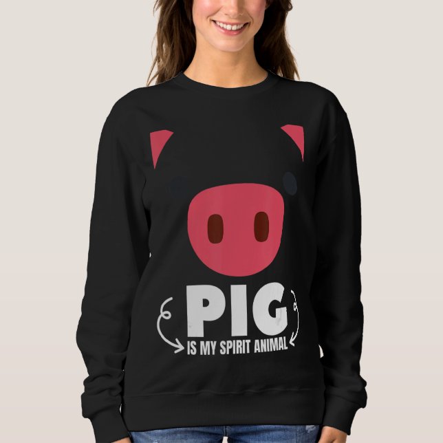 Sweatshirt Cochon Est Mon Esprit Animal Chiens Garçons Filles (Devant)