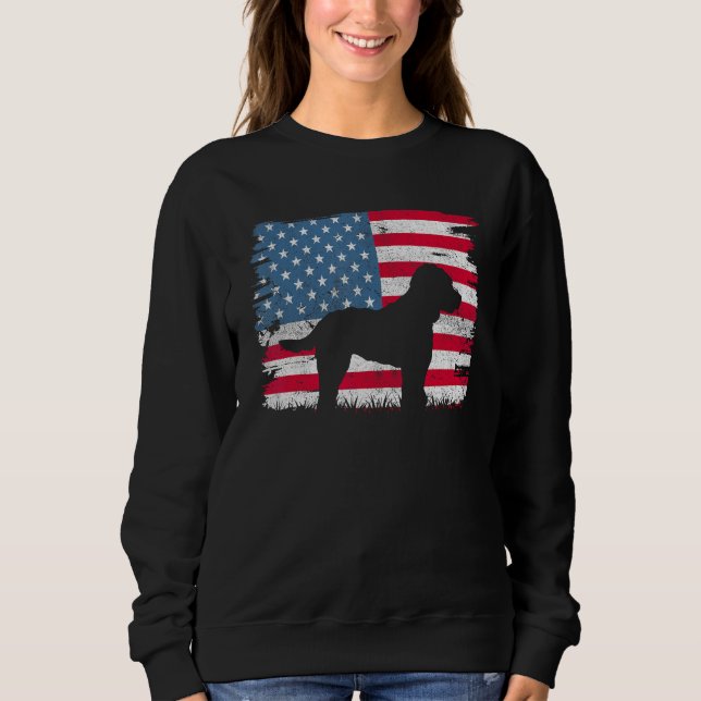 Sweatshirt Cockapoo American Flag USA 4th of July Men Women B (Devant)