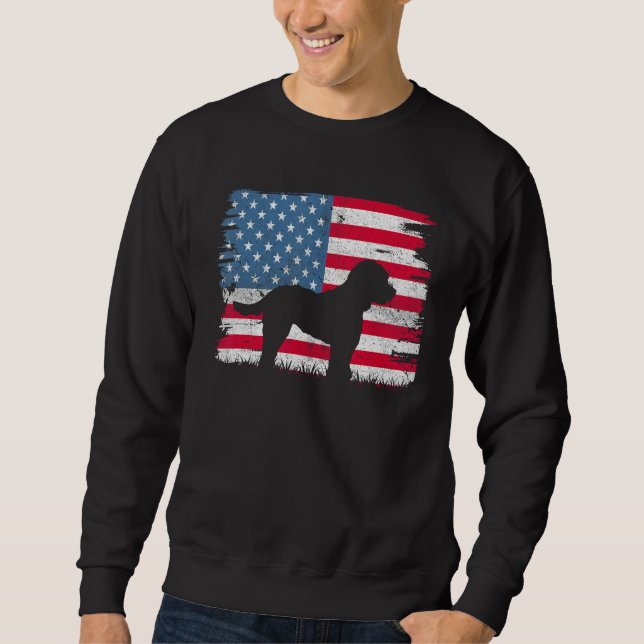 Sweatshirt Cockapoo American Flag USA 4th of July Men Women B (Devant)