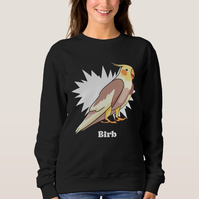 Sweatshirt Cockatiel Birb Meme Yellow Cute Bird for Parrot Ow (Devant)