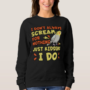 Sweatshirt Cockatiel Cockatoo Lutino Weiro Parrot d'oiseaux Q