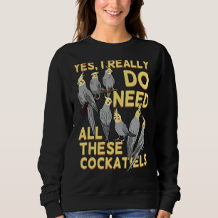 Sweatshirt Cockatiel Cockatoo Parrot Lutino Quarrion Weiro Bi
